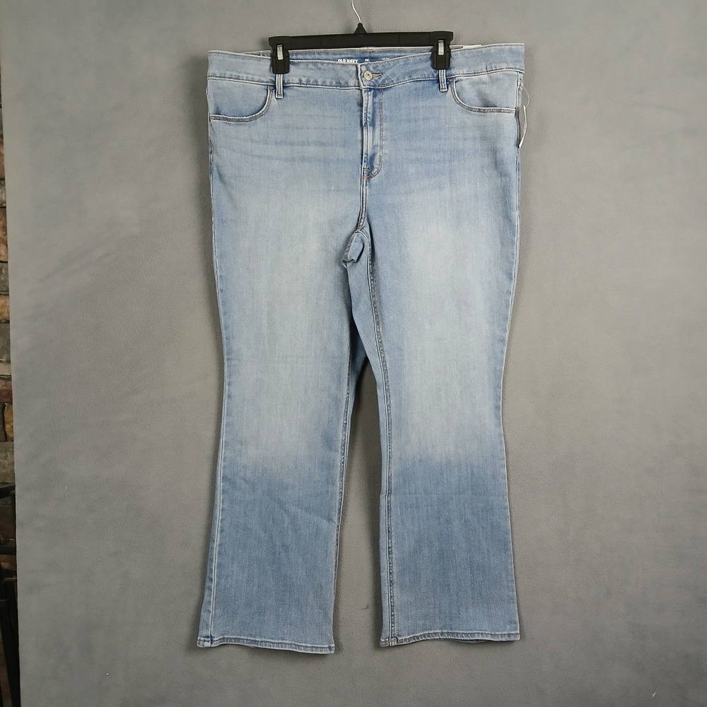 Old Navy Kicker Wow‎ Bootcut Jeans Womens 20 Short Blue Denim Cotton Mid Rise